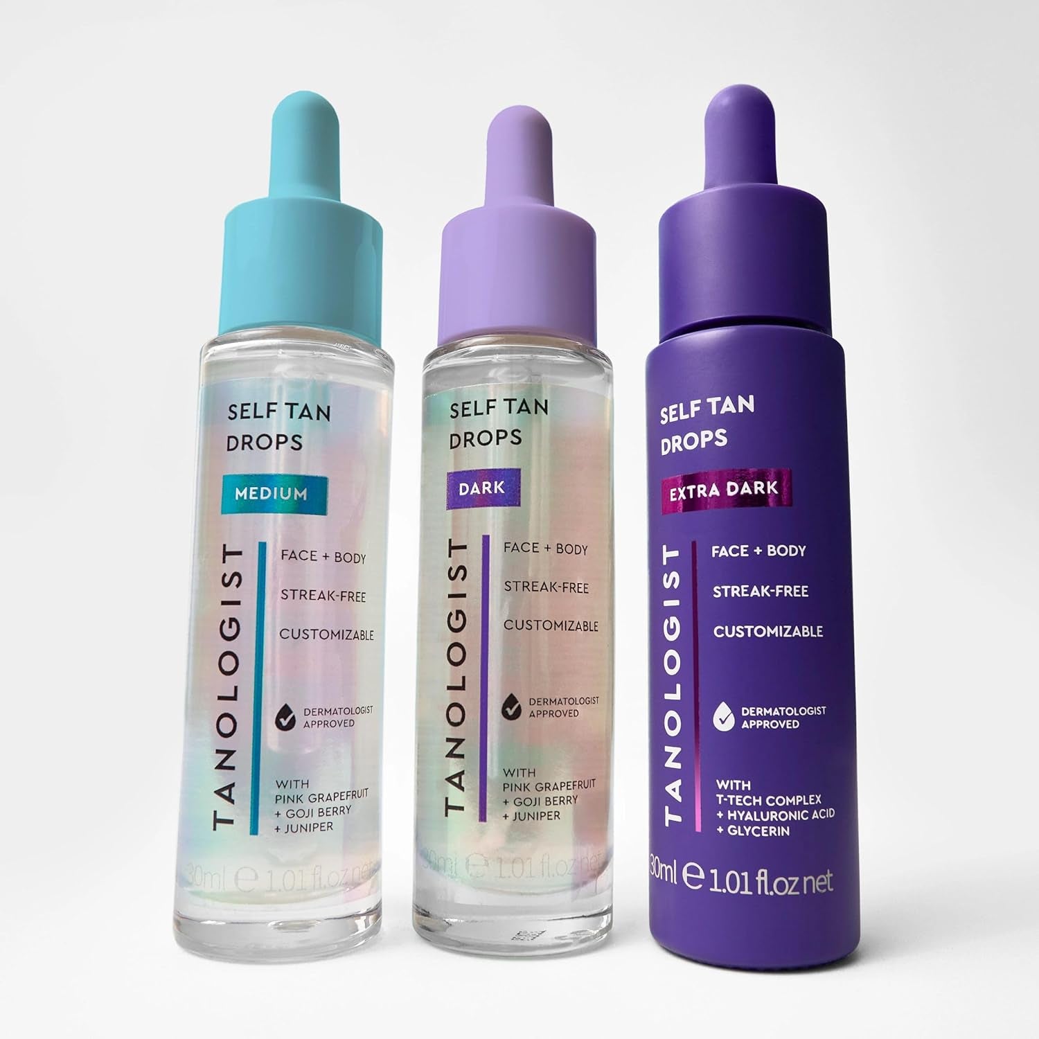 Face and Body Self Tan Drops, Medium - Bronzing Drops - Illuminating Self Tanning Drops, Natural Ingredients & Vegan - 1.01 Fl Oz