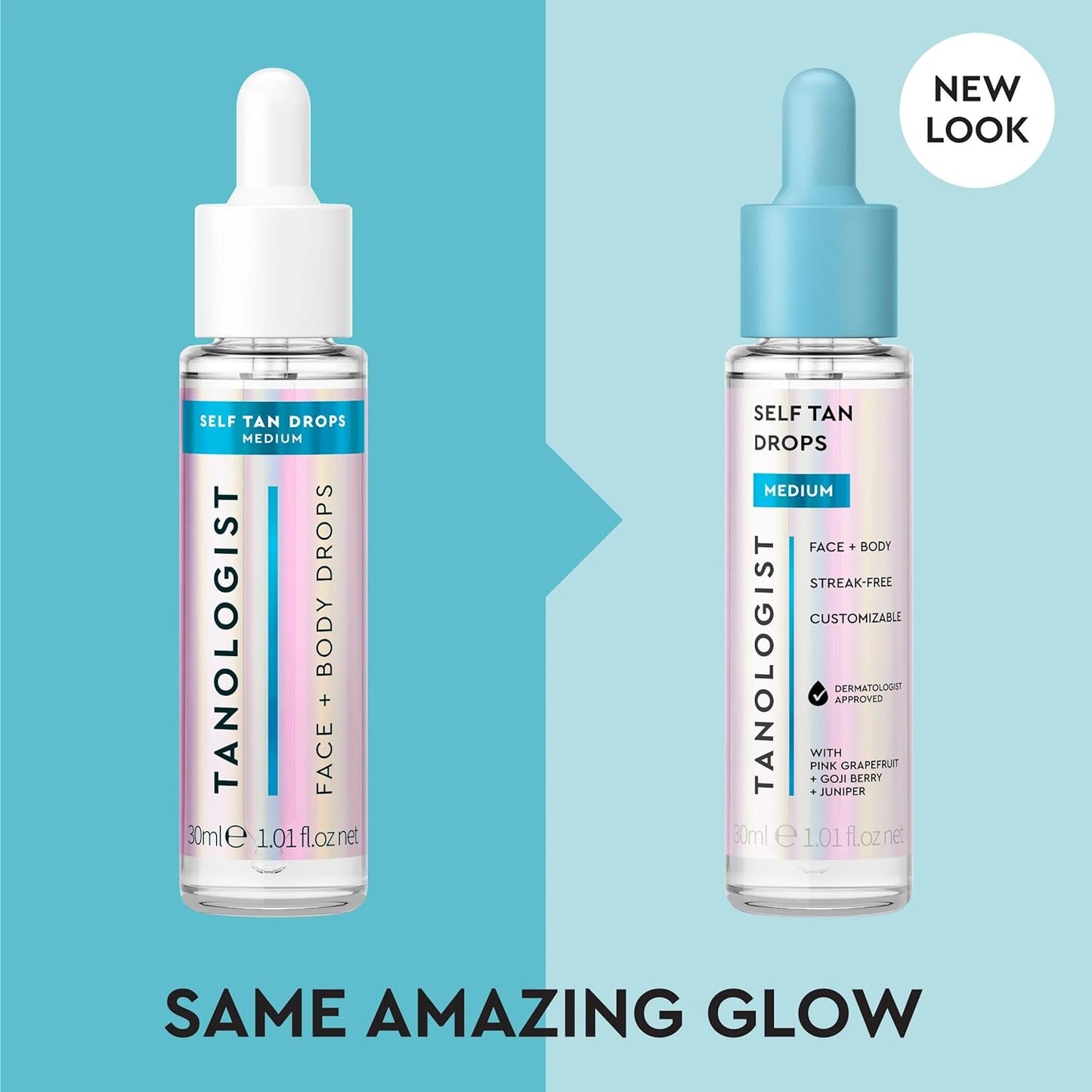 Face and Body Self Tan Drops, Medium - Bronzing Drops - Illuminating Self Tanning Drops, Natural Ingredients & Vegan - 1.01 Fl Oz